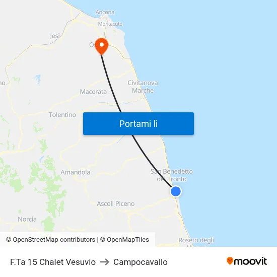 F.Ta 15 Chalet Vesuvio to Campocavallo map
