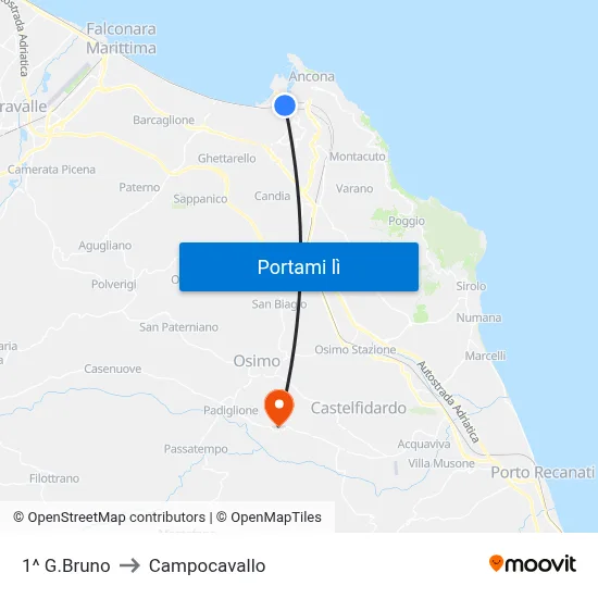1^ G.Bruno to Campocavallo map