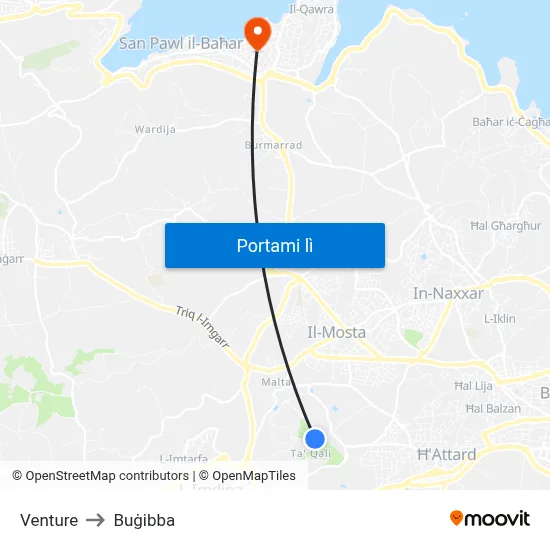 Venture to Buġibba map