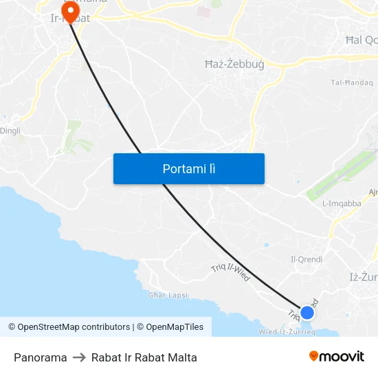 Panorama to Rabat Ir Rabat Malta map