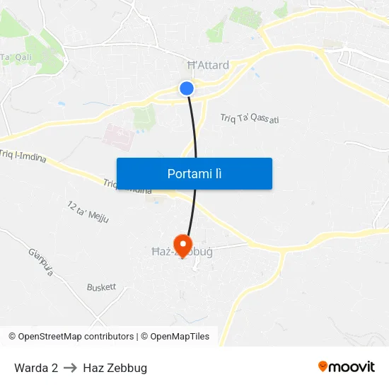 Warda 2 to Haz Zebbug map