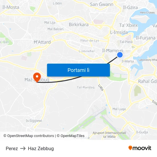 Perez to Haz Zebbug map