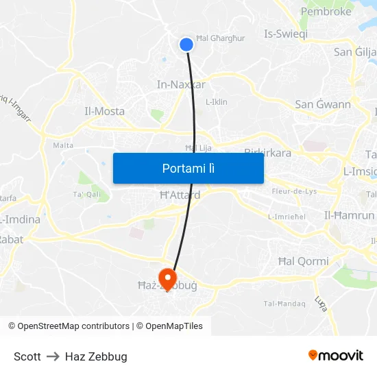 Scott to Haz Zebbug map