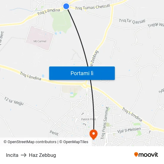 Incita to Haz Zebbug map