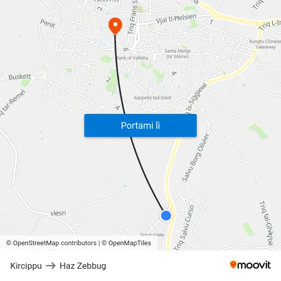 Kircippu to Haz Zebbug map