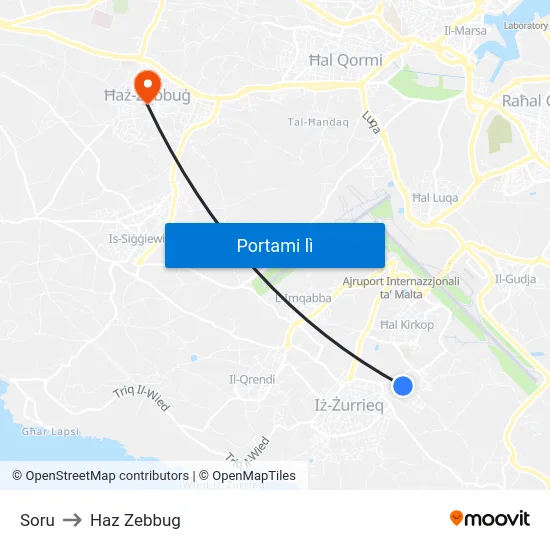 Soru to Haz Zebbug map