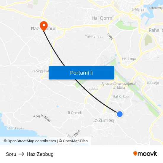 Soru to Haz Zebbug map