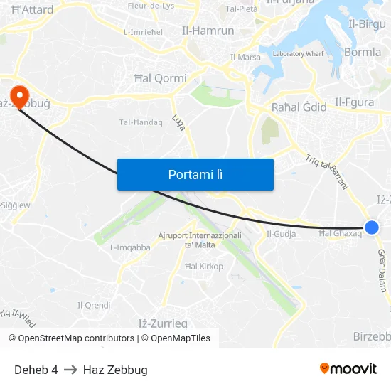 Deheb 4 to Haz Zebbug map