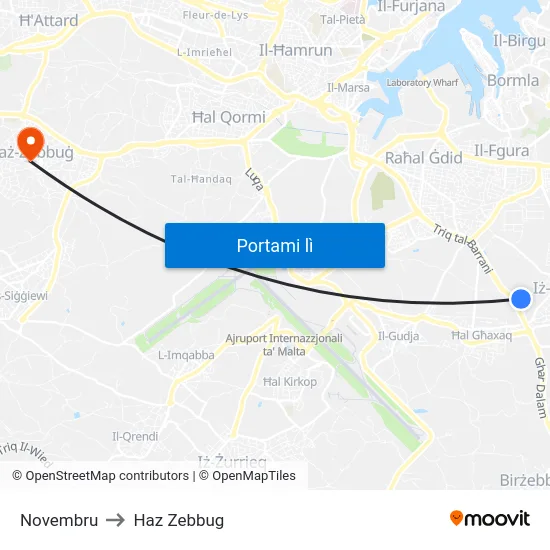 Novembru to Haz Zebbug map