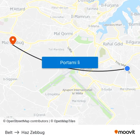 Belt to Haz Zebbug map