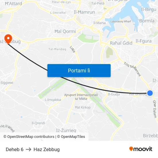 Deheb 6 to Haz Zebbug map