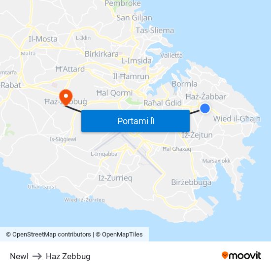 Newl to Haz Zebbug map