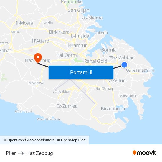 Plier to Haz Zebbug map