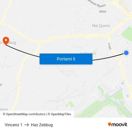 Vincenz 1 to Haz Zebbug map