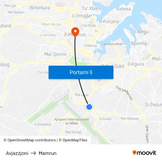 Avjazzjoni to Ħamrun map