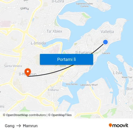 Gang to Ħamrun map