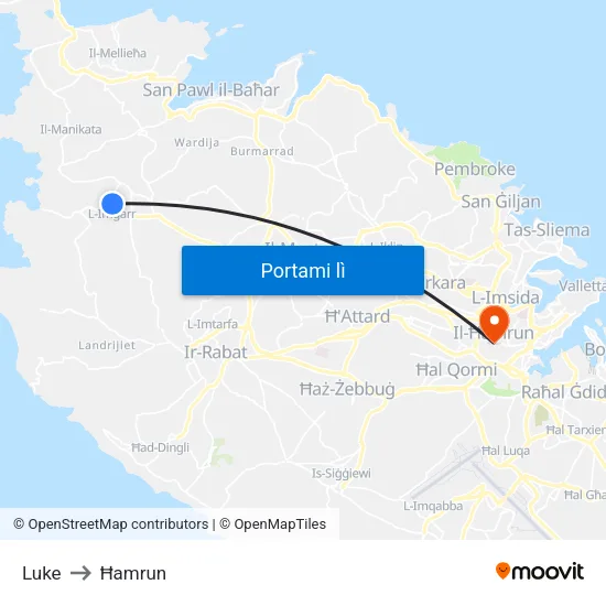 Luke to Ħamrun map