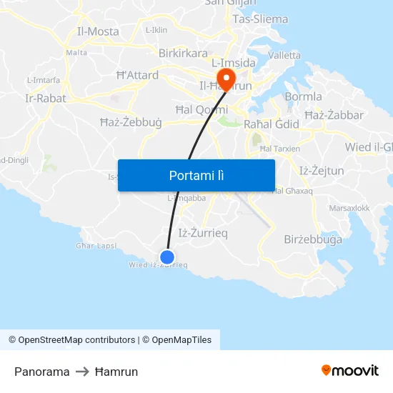 Panorama to Ħamrun map