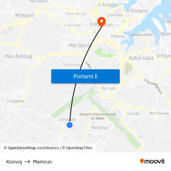 Konvoj to Ħamrun map