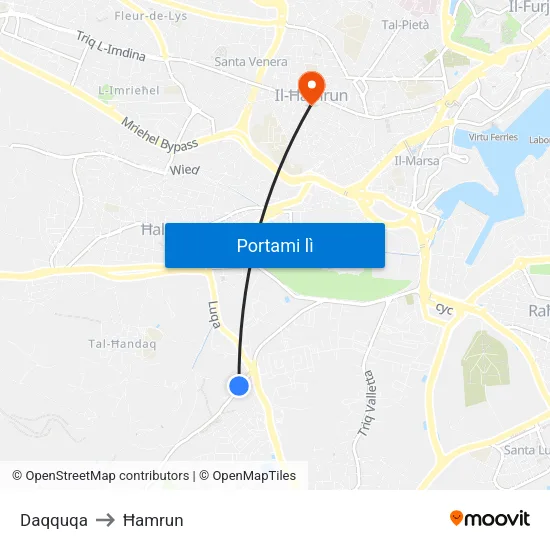 Daqquqa to Ħamrun map