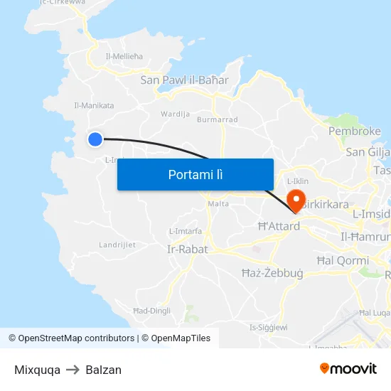 Mixquqa to Balzan map