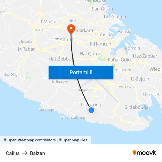 Callus to Balzan map