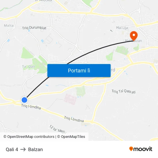 Qali 4 to Balzan map