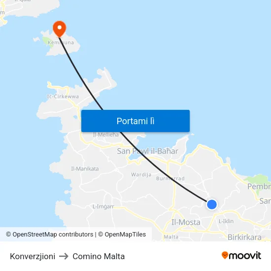 Konverzjioni to Comino Malta map