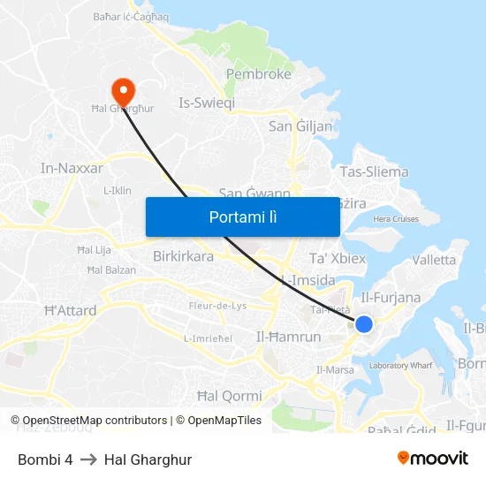 Bombi 4 to Hal Gharghur map