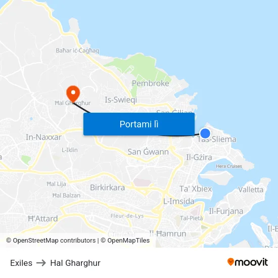 Exiles to Hal Gharghur map