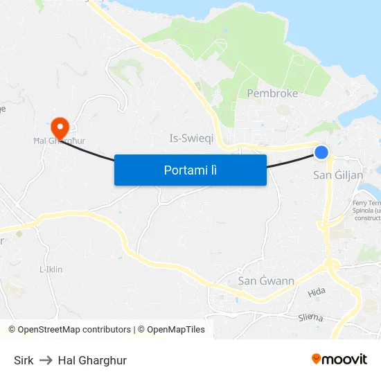 Sirk to Hal Gharghur map