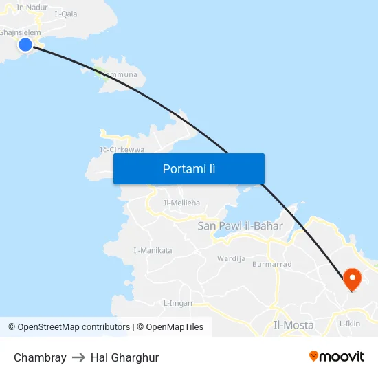 Chambray to Hal Gharghur map