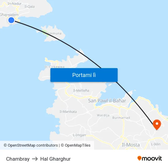 Chambray to Hal Gharghur map