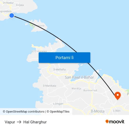Vapur to Hal Gharghur map