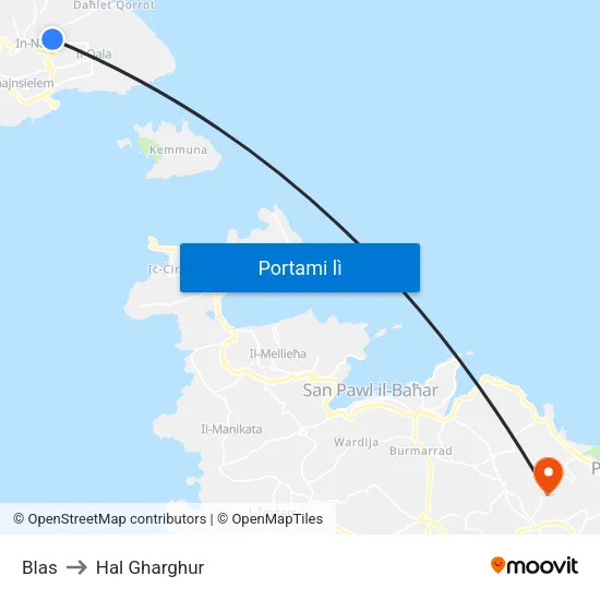 Blas to Hal Gharghur map