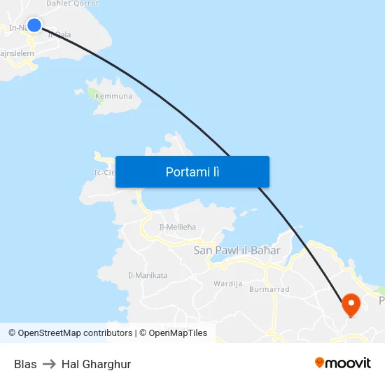 Blas to Hal Gharghur map