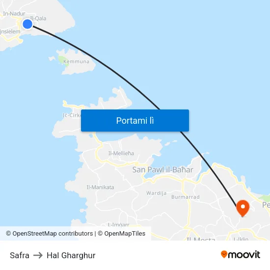 Safra to Hal Gharghur map