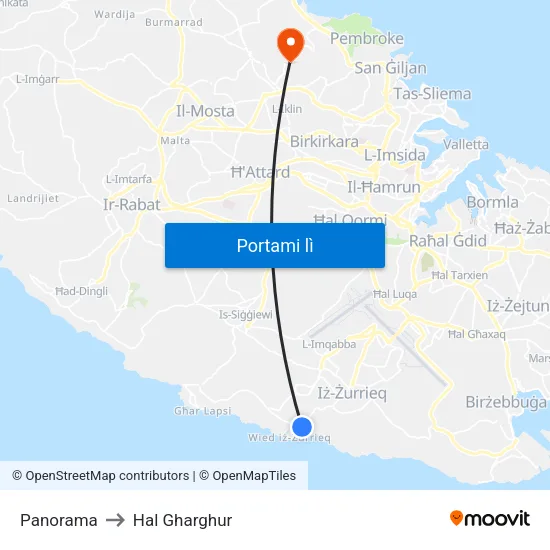 Panorama to Hal Gharghur map