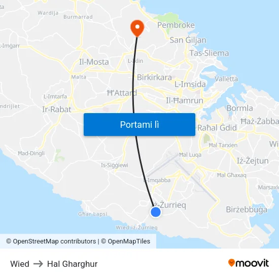 Wied to Hal Gharghur map