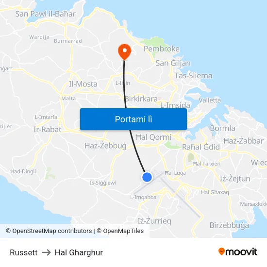Russett to Hal Gharghur map