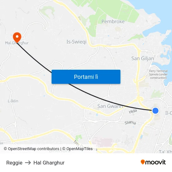 Reggie to Hal Gharghur map