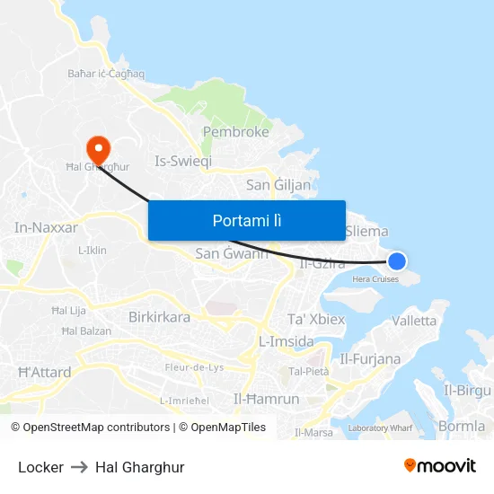 Locker to Hal Gharghur map