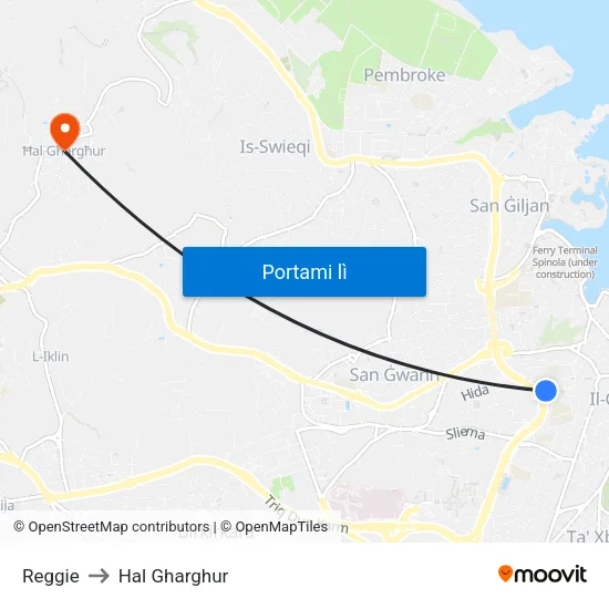 Reggie to Hal Gharghur map