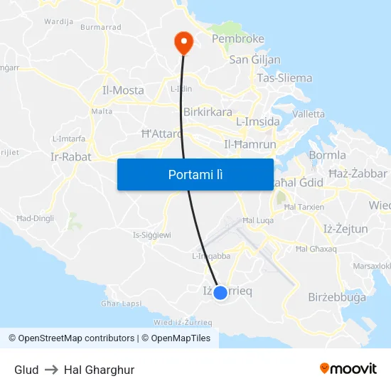 Glud to Hal Gharghur map