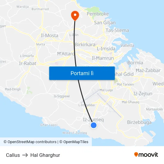 Callus to Hal Gharghur map