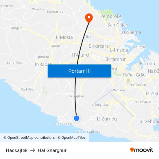 Hassajtek to Hal Gharghur map