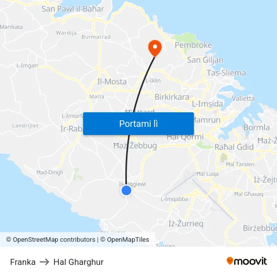 Franka to Hal Gharghur map