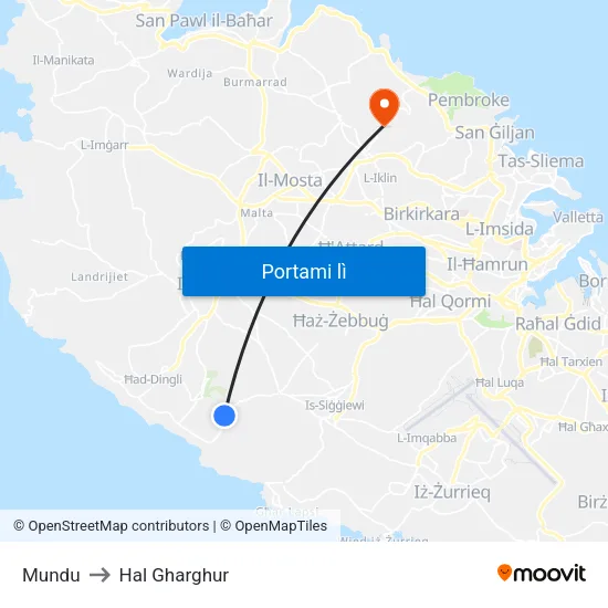 Mundu to Hal Gharghur map