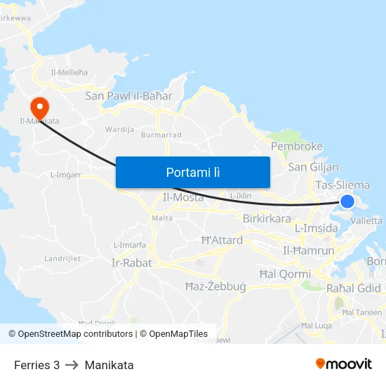 Ferries 3 to Manikata map