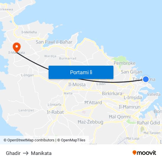 Ghadir to Manikata map